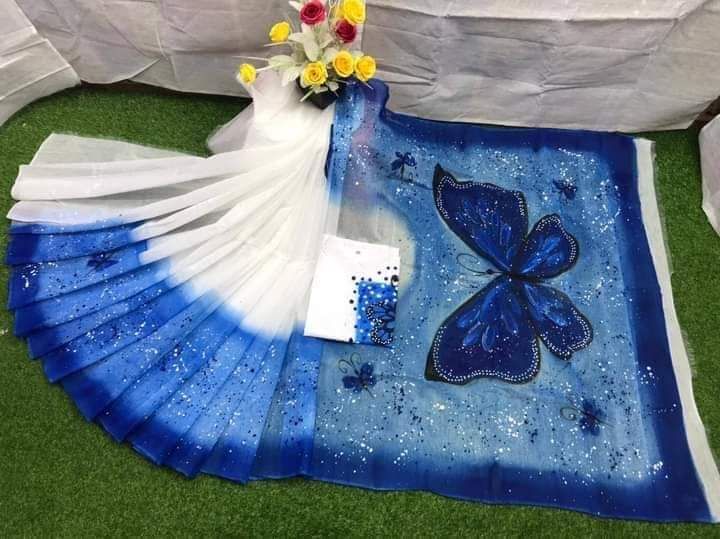 Hand print saree and Panjabi dHP