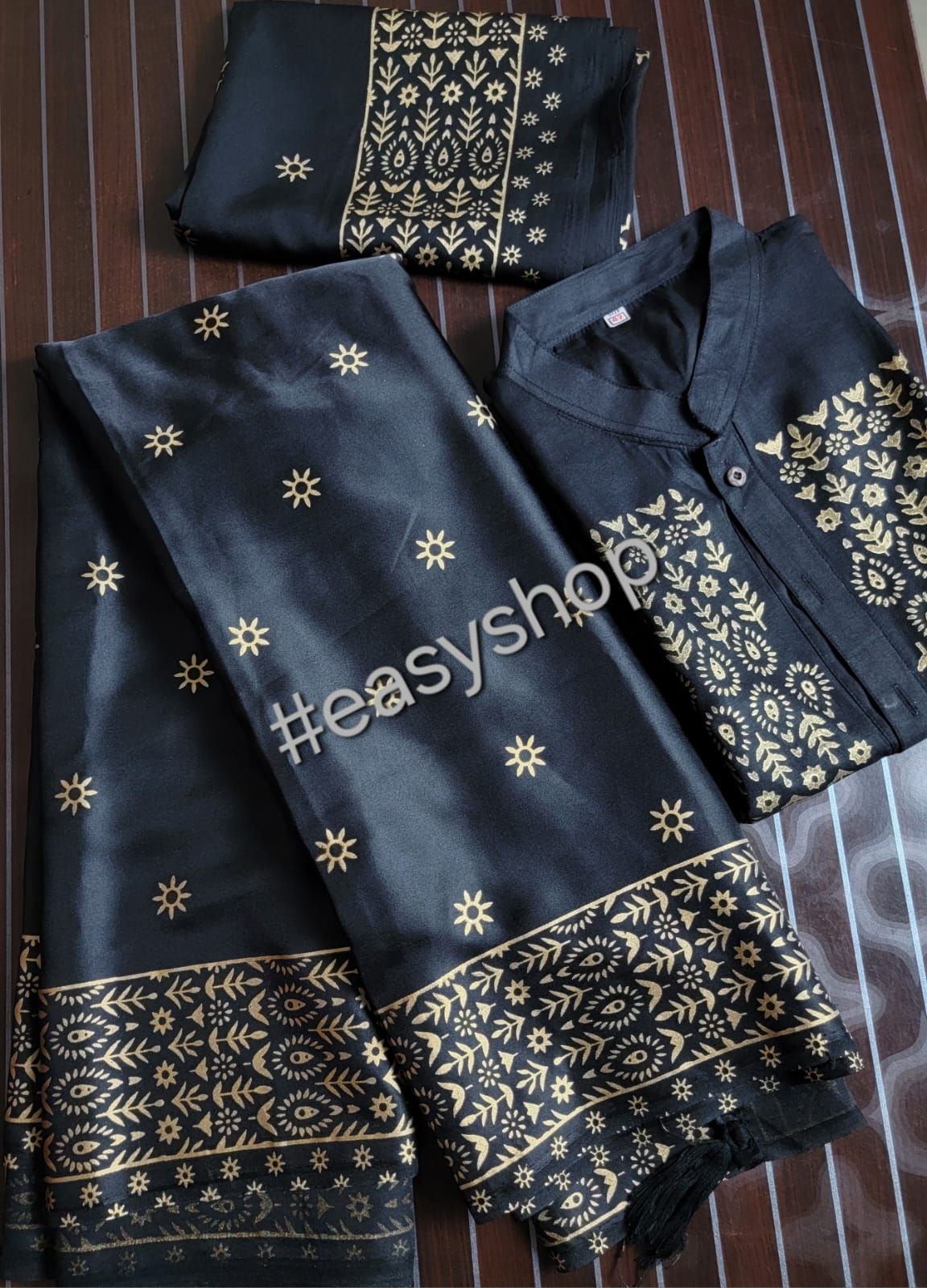 বঁধুয়া বেনারসি শাড়ি জাপানি  সিল্ক  শাড়ি এবং পাঞ্জাবি + ব্লাউজ পিস + গিভ বক্স