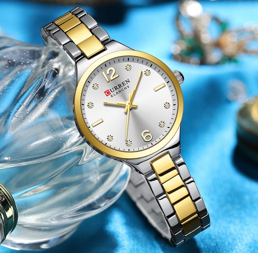 Curren 9105 Fashion Diamond Number Dial Ladies Women Elegant Watch Stainless Steel Watches Luminous Casual Quartz Wristwatch