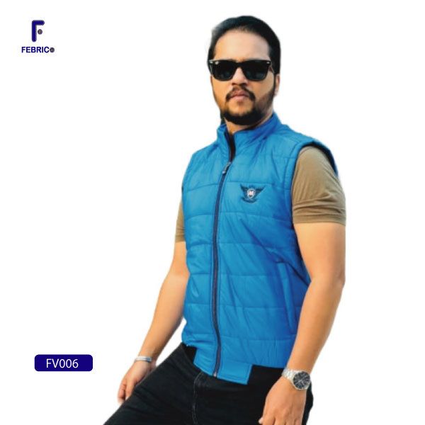 Stylish Vest Jacket fro Men Blue FV006
