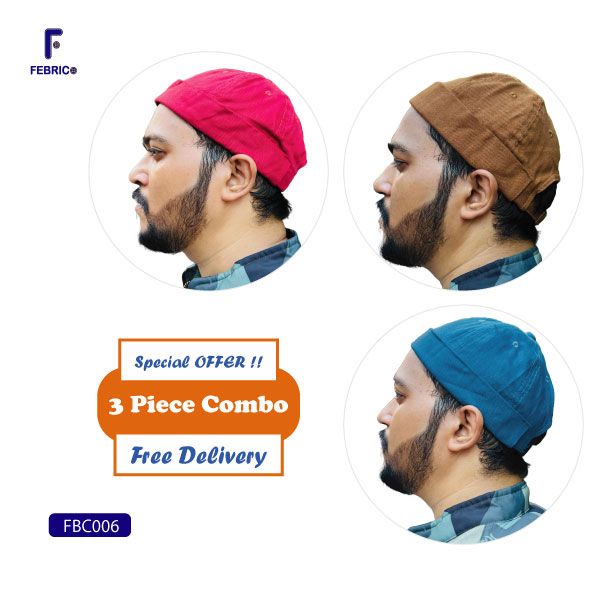 Stylish Brimless Cap for Men 3 Piece Special Combo