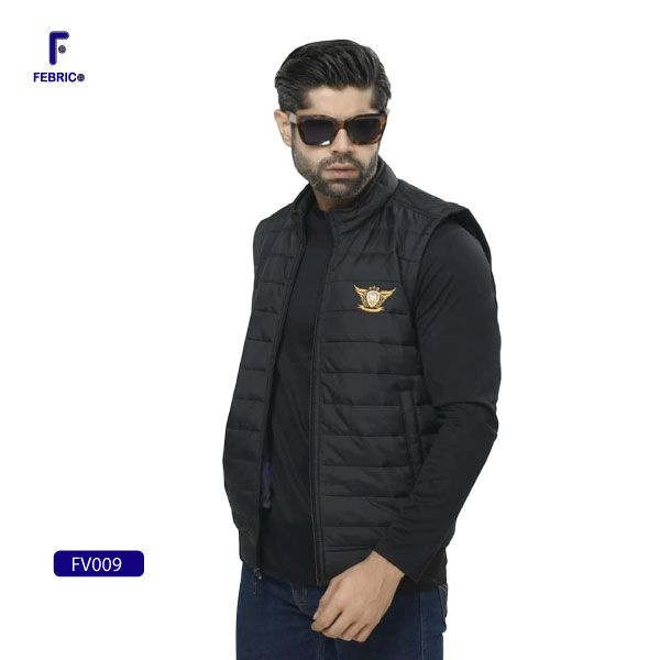 Stylish Vest Jacket for Men Black FV009