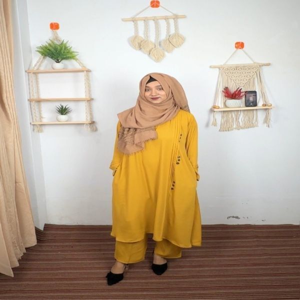 Pintop Co-ord Set(Masterd-yellow)