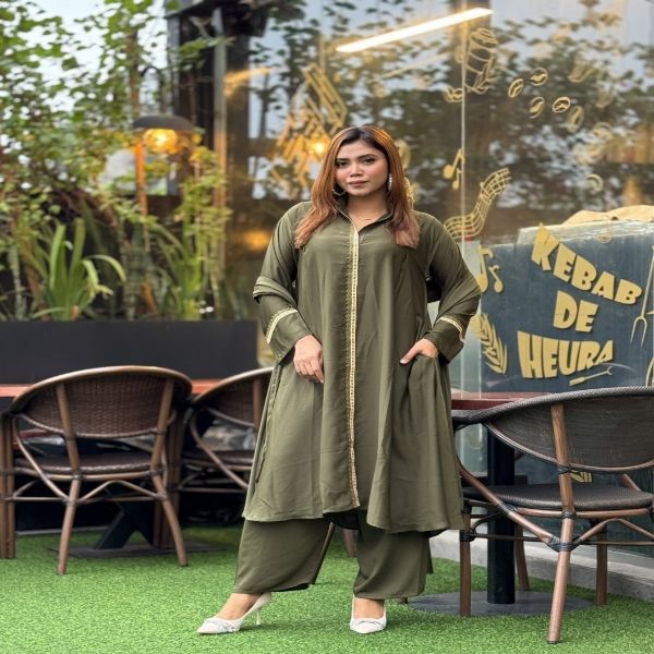 Ayaraa co-ord set(Olive)