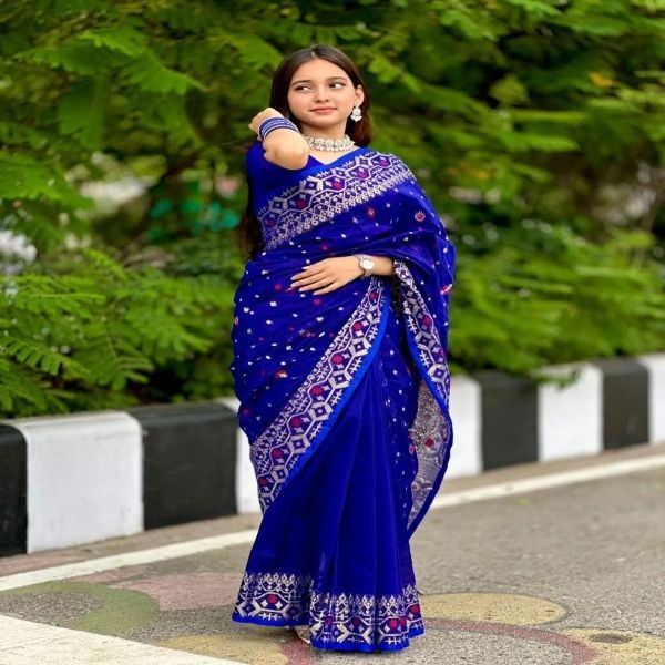 New Tencel Jamdani Saree টেনসেল জরি জামদানি শাড়ি