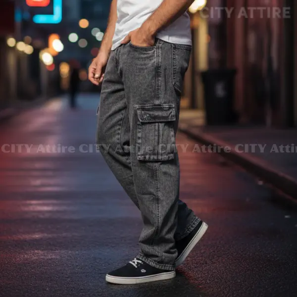 Baggy 6 pocket Denim (Ash Wash)