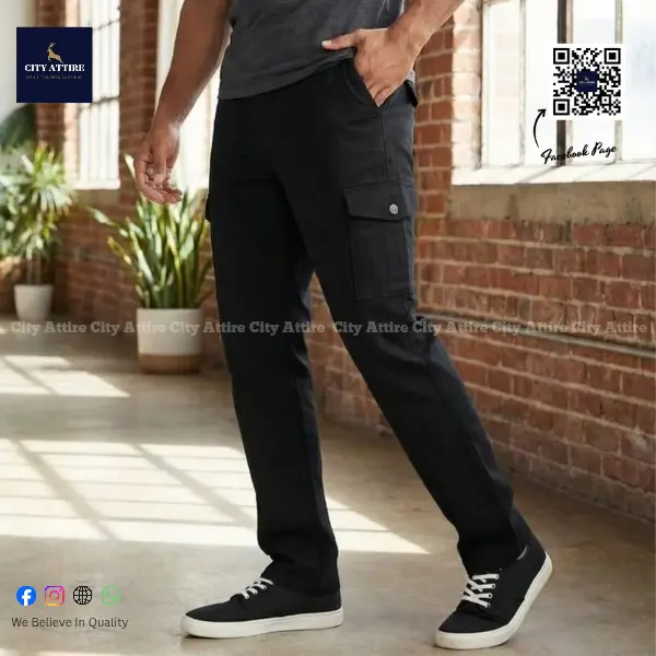 Premium Belt Loop 6 Pocket Cargo (Black)