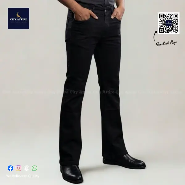 4 Pocket BootCut - Pure Black