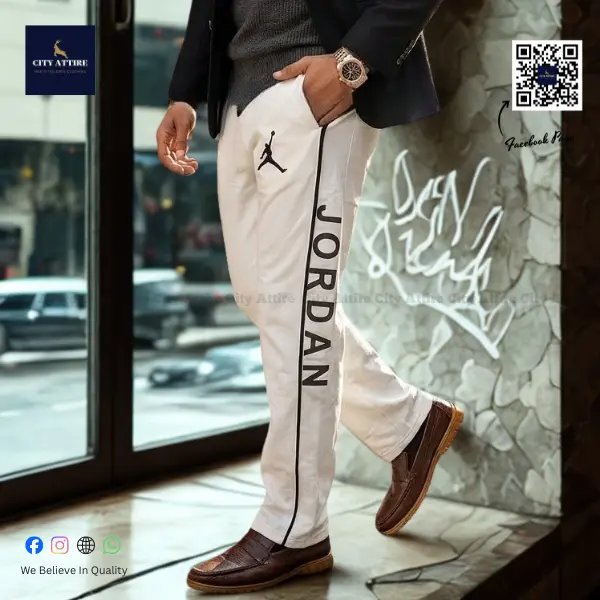 Side-Panel Joggers – Jordan (Off white)