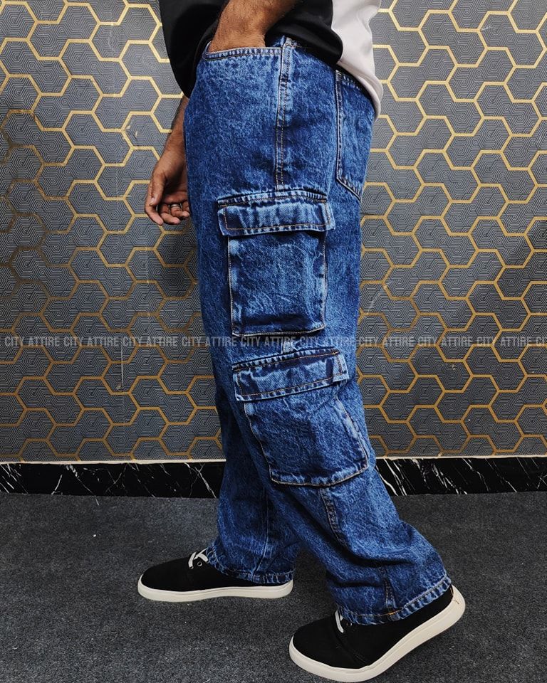 Baggy 8 Pocket Denim( Deep Blue)