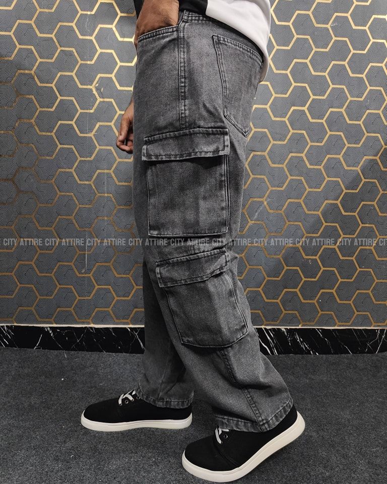 Baggy 8 Pocket Denim( Ash)