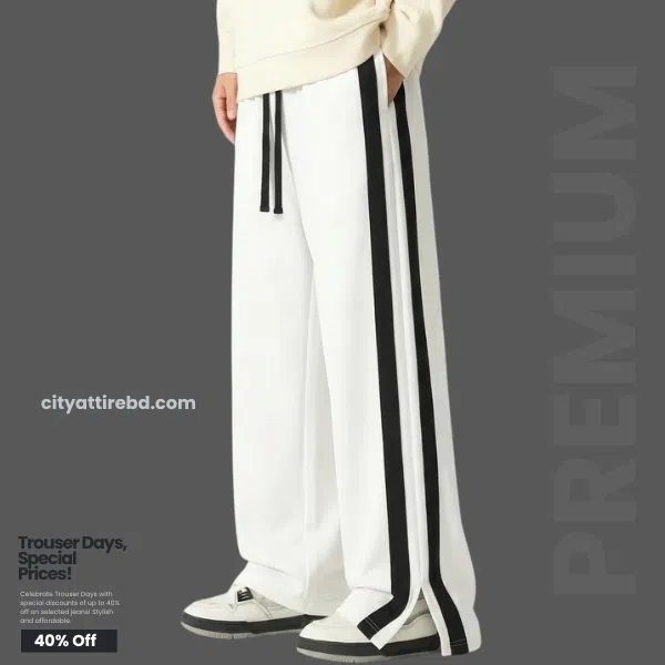 3 Pocket Boot Cut Baggy Pant White