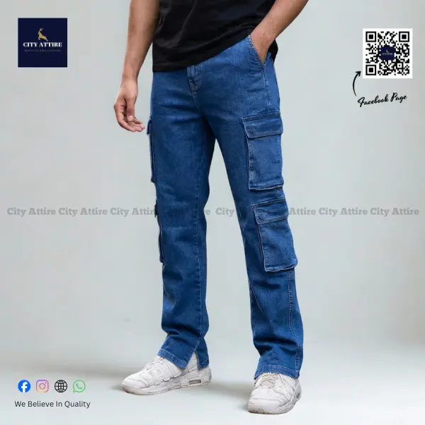 Premium 8 Pocket Bootcut (Deep Blue)