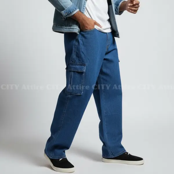 Baggy 6 pocket Denim (Deep Blue)