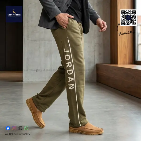 Side-Panel Joggers – Jordan (Olive)