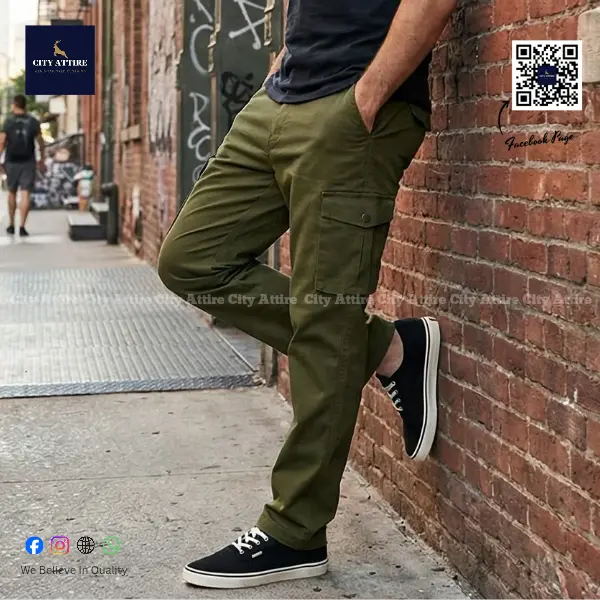 Premium Belt Loop 6 Pocket Cargo (Olive)