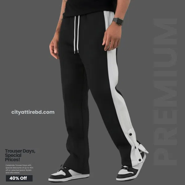 3 Button Trouser - Black