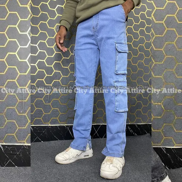 Premium 8 Pocket Bootcut (Light Blue)