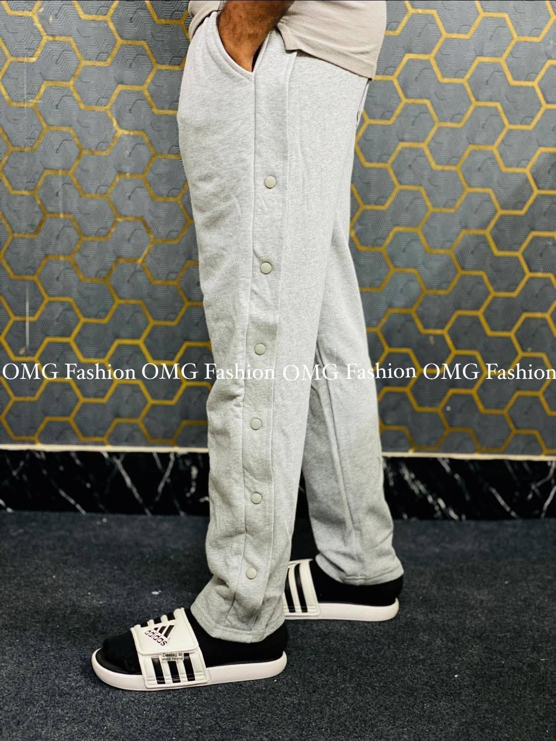 Ash Button Cotton Joggers