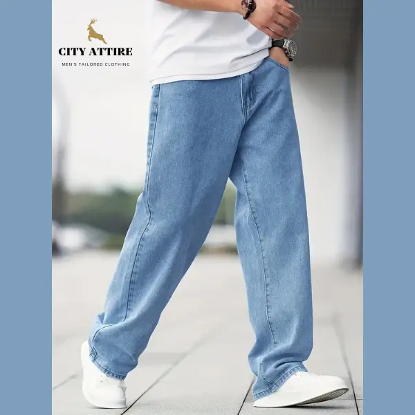 4 Pocket Baggy Jeans Light Blue