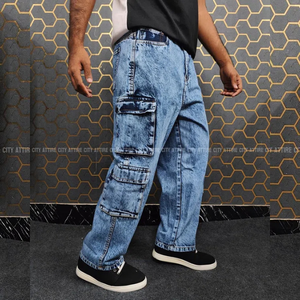 Baggy 8 Pocket Denim( Light Blue)