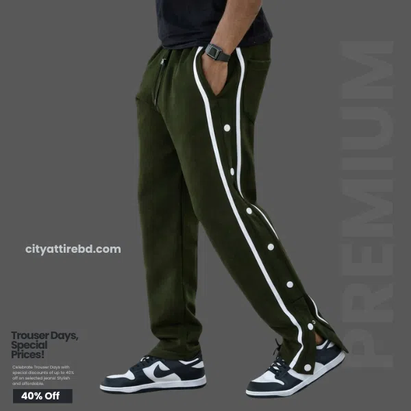 7 Button Trouser - Olive