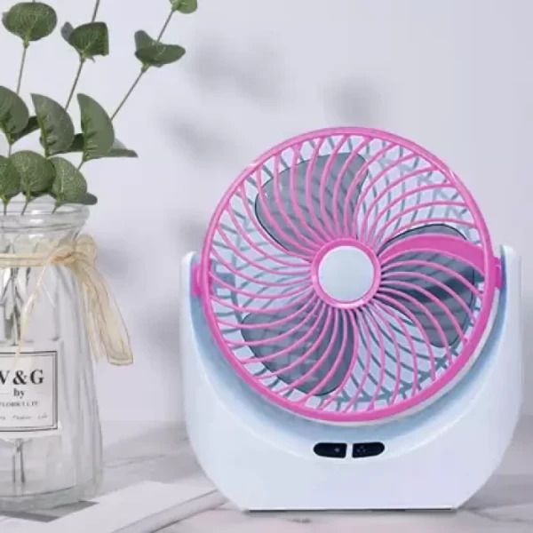 Lithium Rechargeable Mini Table Fan with LED Light JY-1880