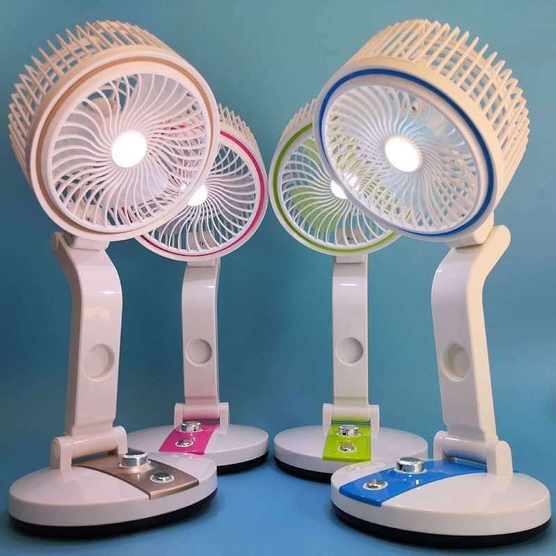Rechargeable Folding Fan With LED Light (LR Fan)