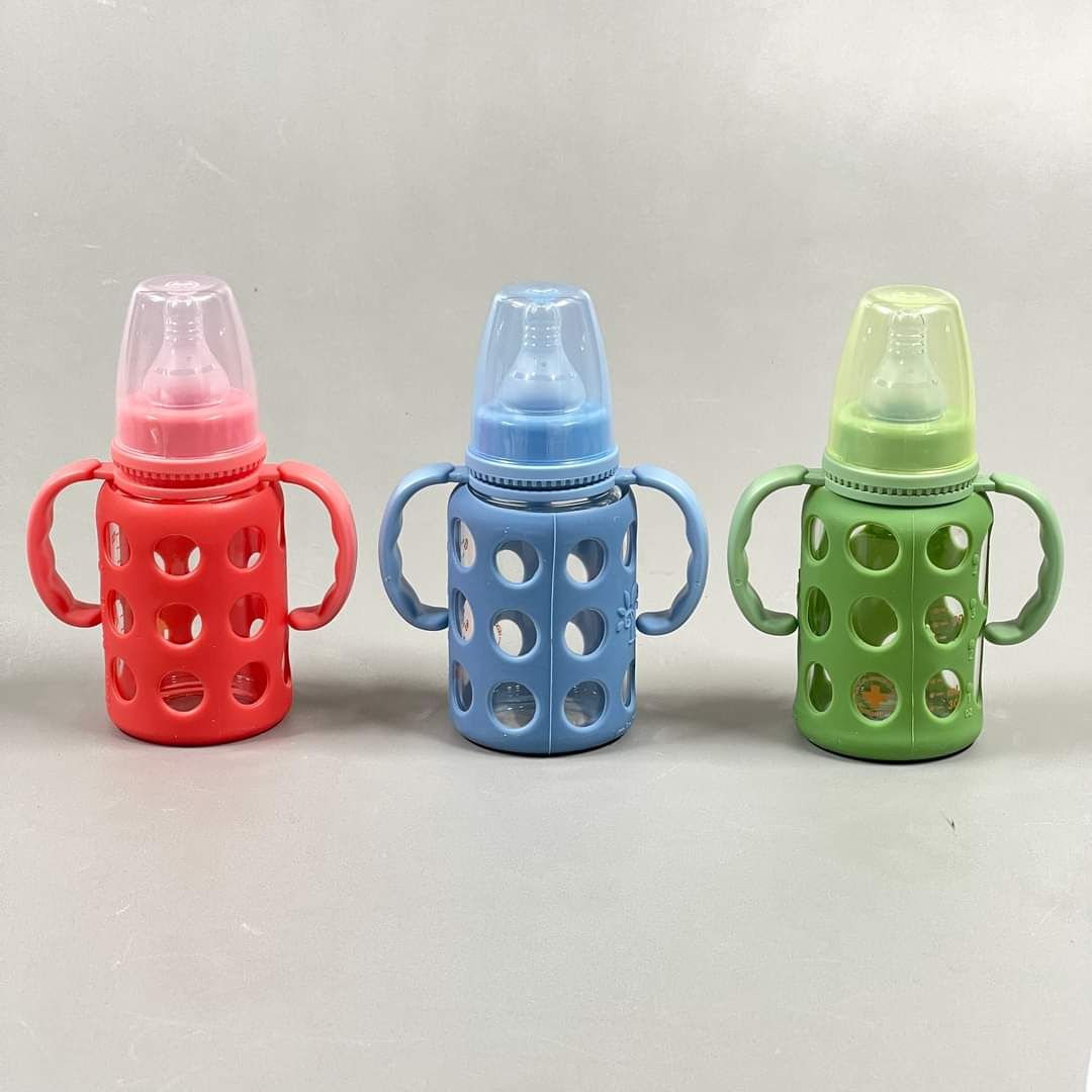 Full Glass Cover Handle feeder 120ml -1pcs (Any Color)