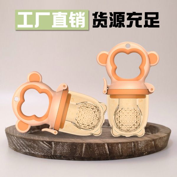 Children’s silica gel nibbler for fruits and vegetables, teether for supplementary food, mesh bag BABY FRUIT CHUSNI CN_1pcs