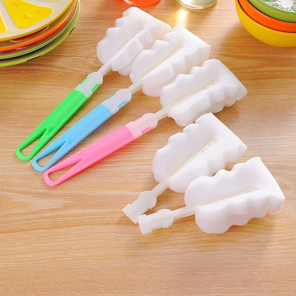 Feeder Bottole Cleaning Brush Small handle thermos cup bottle brush detachable cup cleaning brush water cup brush -1pcs (Any Color)