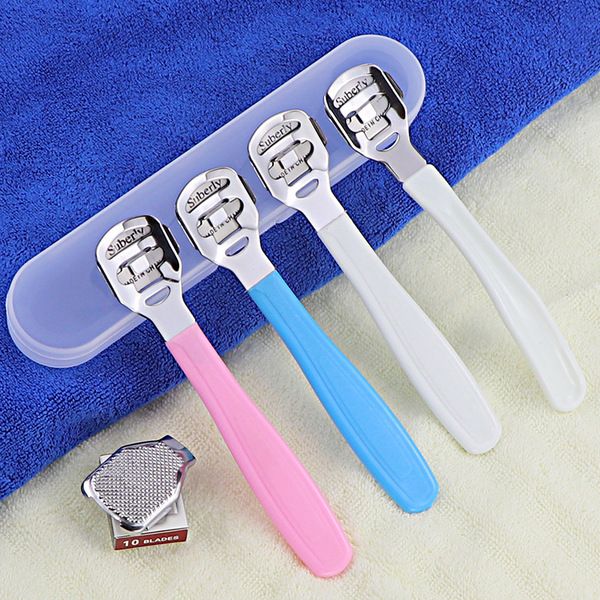 Foot shaving knife [blade + shell] plastic box10pcs Blade Foot Cleaner & Care Accessories (Any Color)