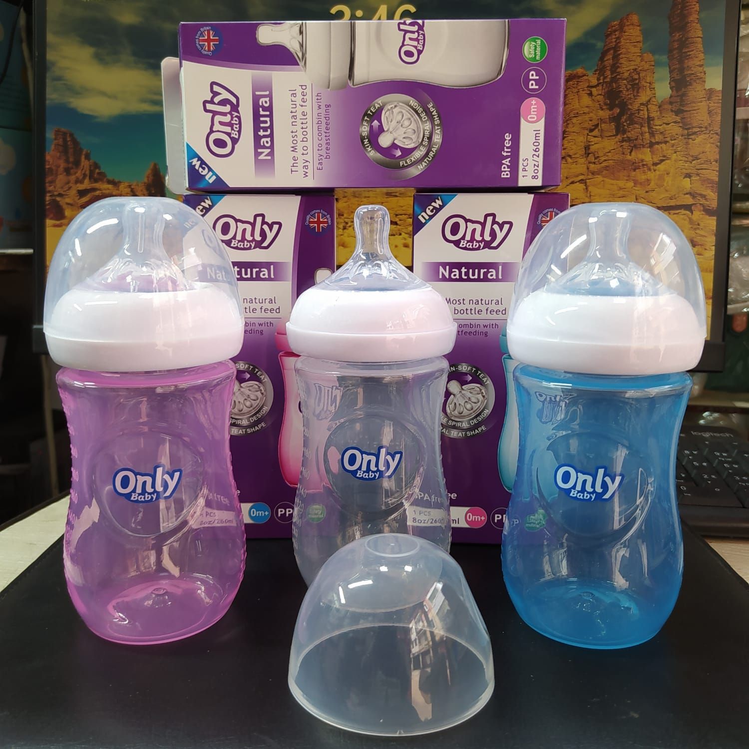 Baby Feeding bottle 260ml (Only Baby) -1pcs (Any Color)