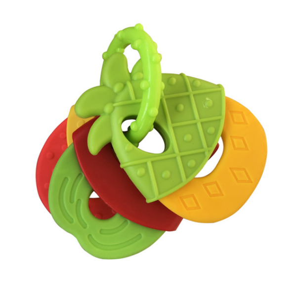 Baby Pineapple Teeth Gel Bright Color Fruit Silicone head Teether fitness educational toy CN -1pcs