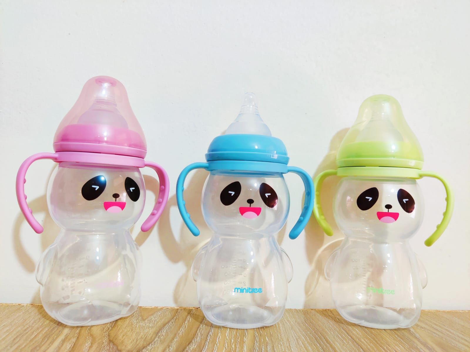 MiniTree Wide-Neck Feeding Bottle With Handle 330ml -1pcs (Any Color)