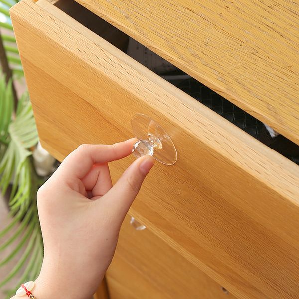 4pcs Invisible door handle door handle door pull -free self -sticking transparent handproof hand cabinet drawer, wardrobe glass window door handle