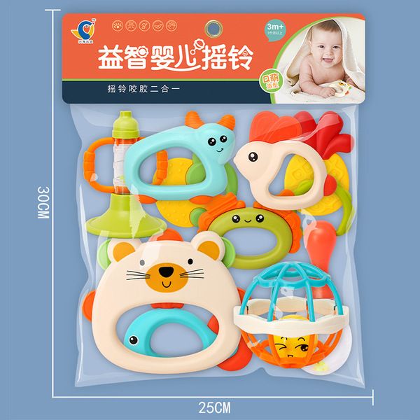 10pcs 1set Premium Children’s teether early education training set toy for Baby Hand Teether With jhunjhuni China