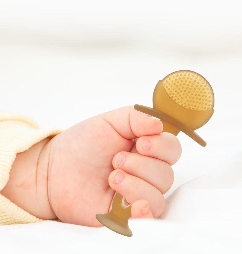 Lollipop teether with suction cup -1pcs (Transparent Color)