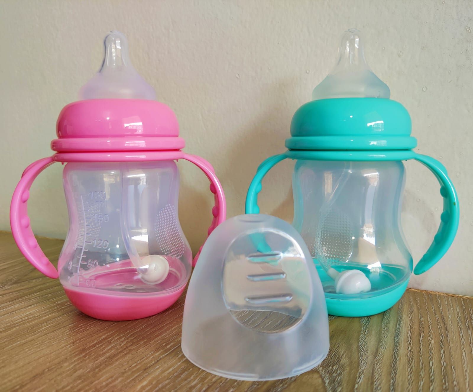 Wide-Neck Feeding Bottle With Handle 180ml -1pcs (Any Color)