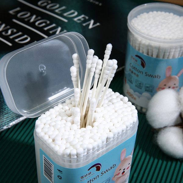 Baby paper Cotton Swabs Fine Stem Buds CN 200pcs -Dibba