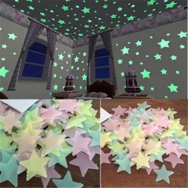 Glow In The Dark Luminous Star Stickers Halloween Decorations for Home Toy -1pac (Any Design)
