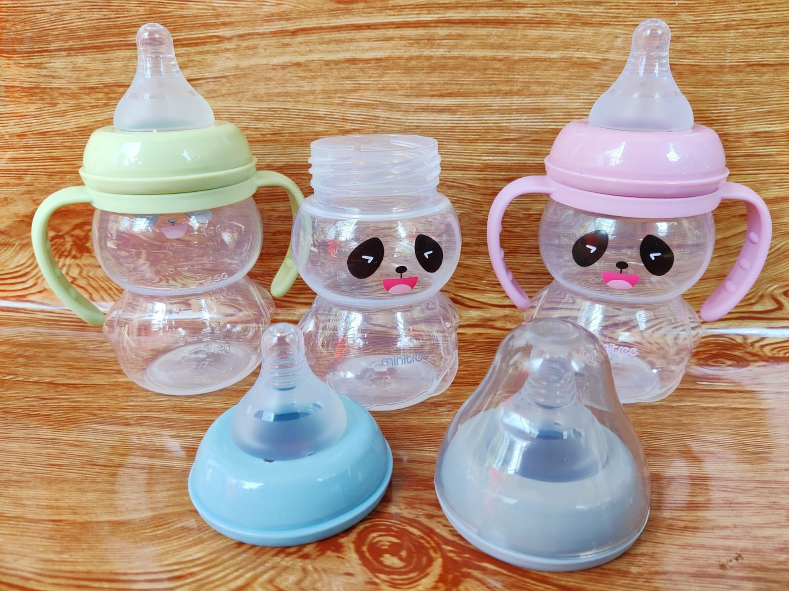 MiniTree Wide-/Neck Feeding Bottle With Handle 210ml -1pcs (Any Color)