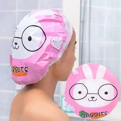 Waterproof Female Shower Cap/Women Shower Cap For Bath & Kitchen -1pcs (Any Color)