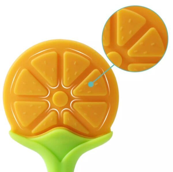 Orange Baby Silicone Hand Teether/Pacifiers CN -1pcs