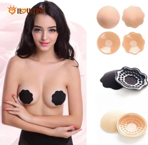 10pcs With box – Bra Straps Invisable Silicone Skin Friendly BreastPad