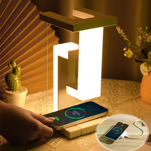 Anti-Gravity LED Desk Lamp with Wireless Charger