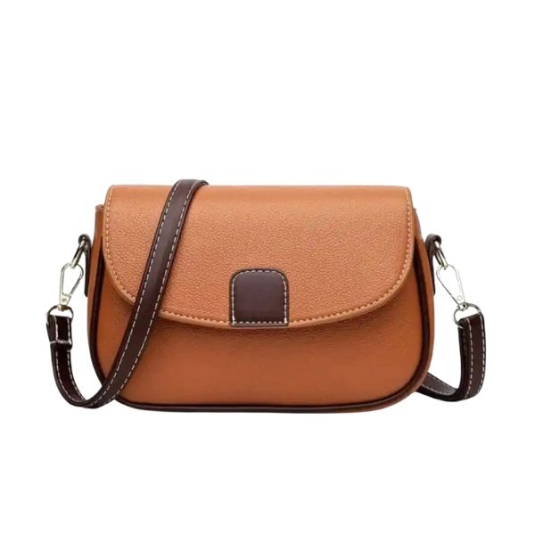Women's PU Leather Fashion Crossbody Handbag - Orange