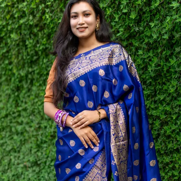 বঁধুয়া কাতান ডিজিটাল প্রিন্ট সিল্ক শাড়ি + ব্লাউজ