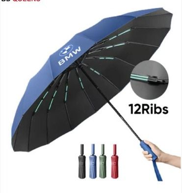 ☂️✨ BMW 12 Ribs Double Ring Umbrella – স্টাইল আর শক্তির অসাধারণ সমন্বয়! ✨☂️