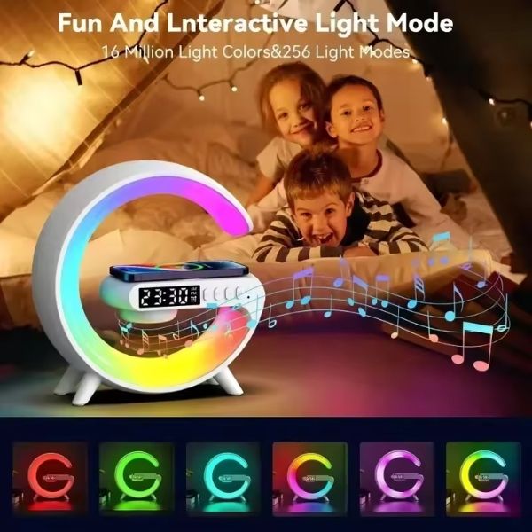 G-light RGB Night Light with Clock Wireless Charging